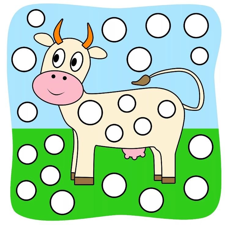 Раскрашивание пластилином для малышей