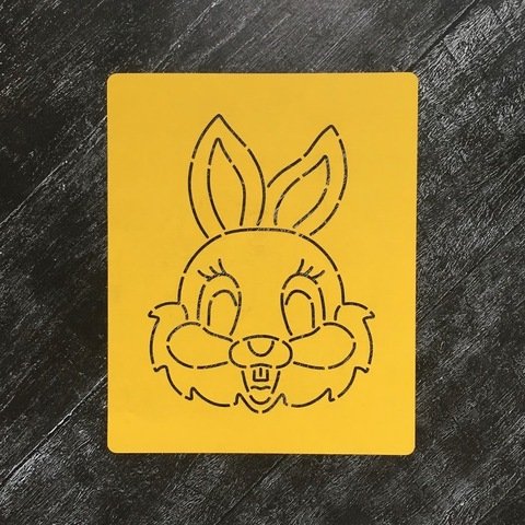 Трафарет мордочка зайчика