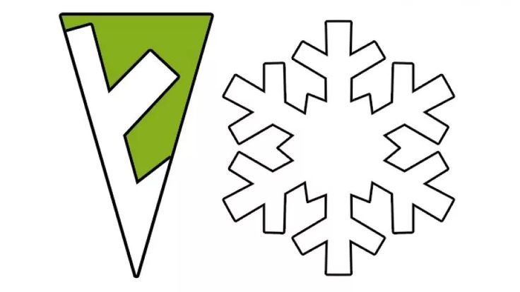 Простые снежинки из бумаги