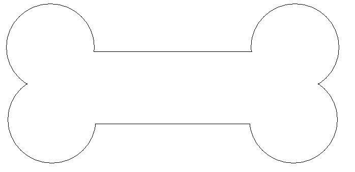 Трафарет кости для собак