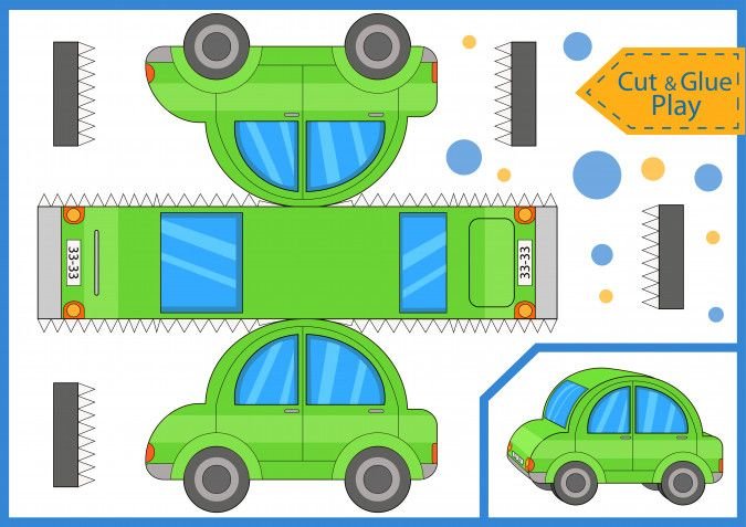 Аппликации для детей машинки