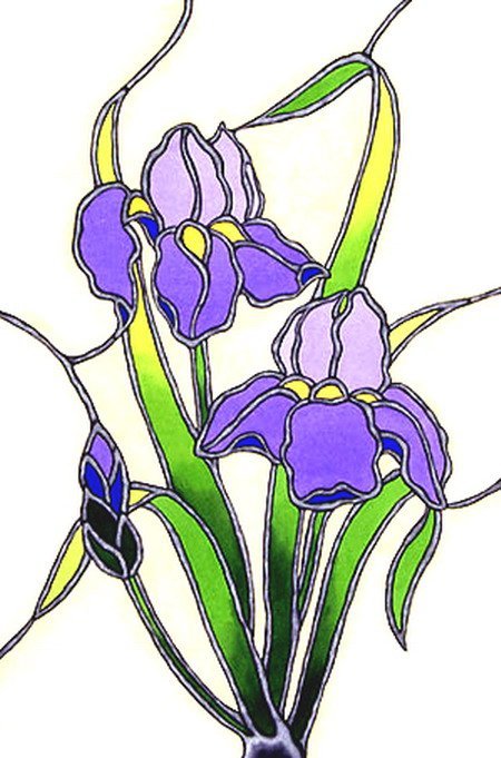 Витраж ирисы