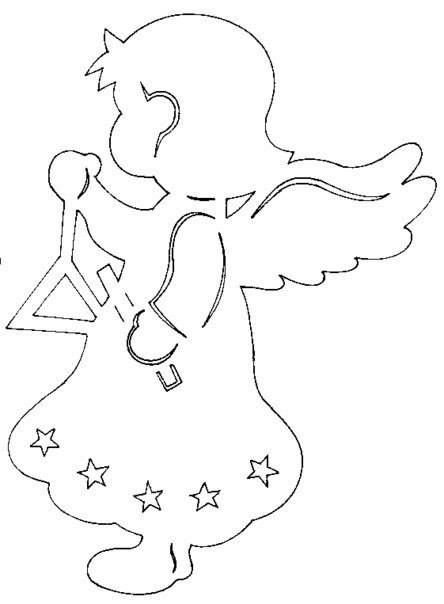 Новогодние трафареты ангелочки