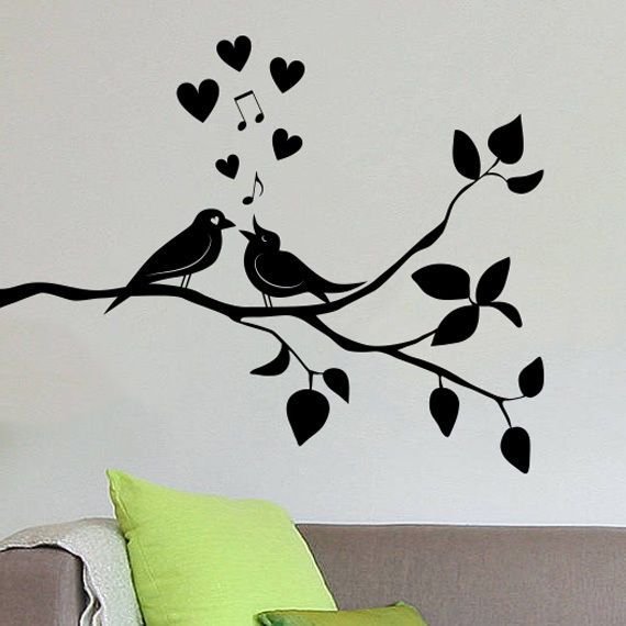 Декор на стену птички на ветке