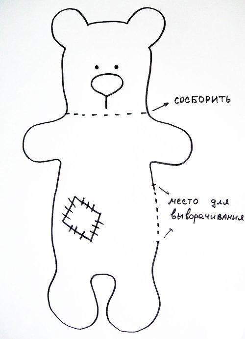 Выкройка медвежонка из ткани своими руками для начинающих