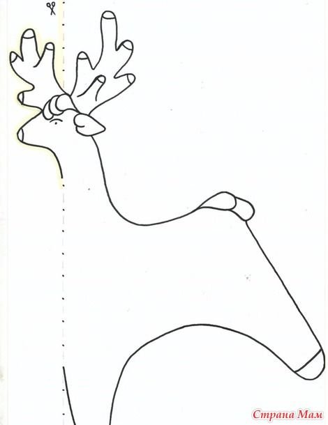 Филимоновская игрушка Олешек трафарет