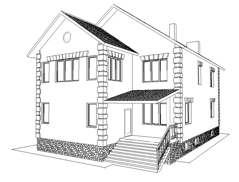 Дом рисунок