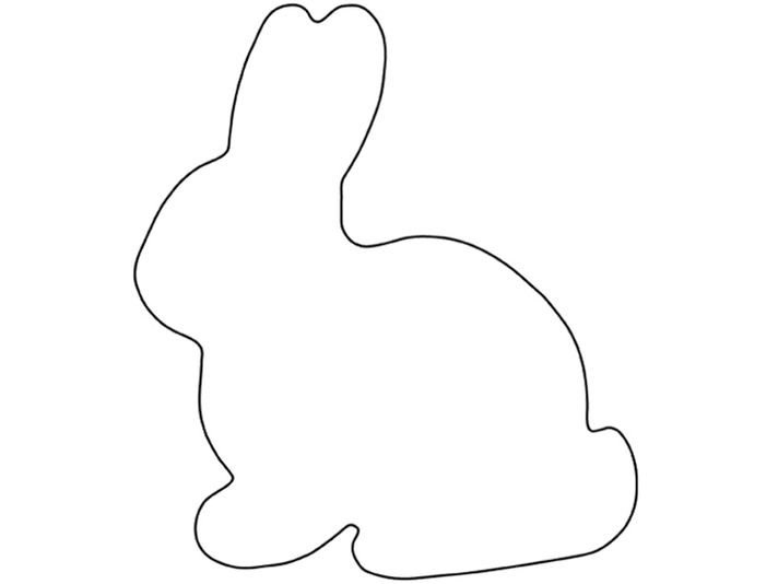 Трафарет зайца для пряника