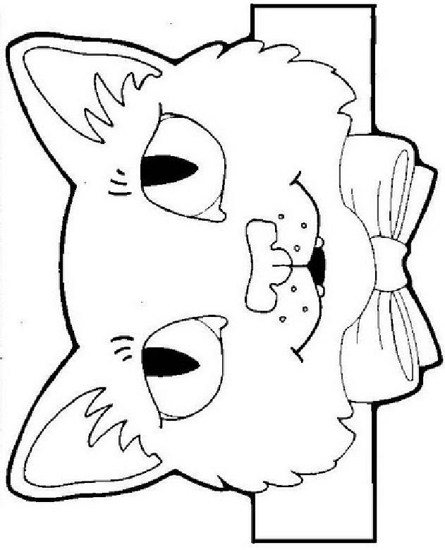 Маска кошки раскраска