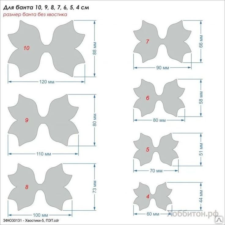 Шаблоны для бантиков