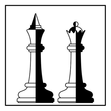 Трафарет шахматных фигур