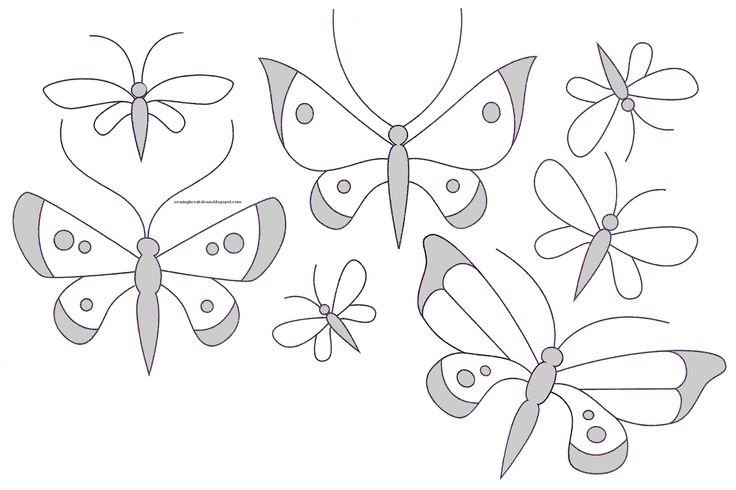 Трафарет бабочка для рисования