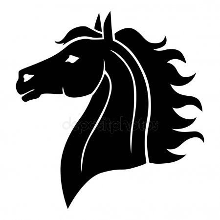Силуэт головы лошади