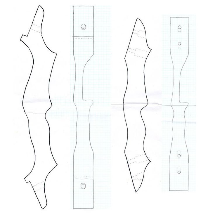 Чертеж рукоятки композитного лука