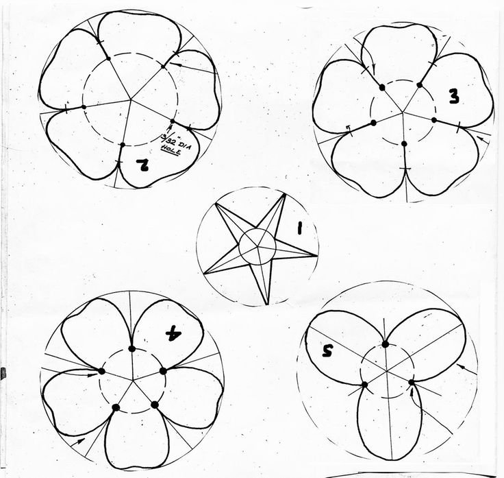 Трафарет для розы из металла