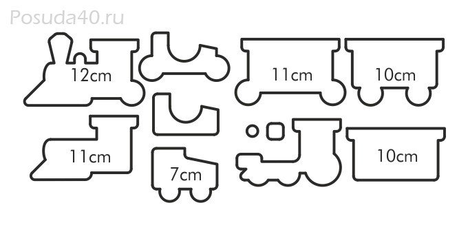 Выкройка для пряничного паровоза