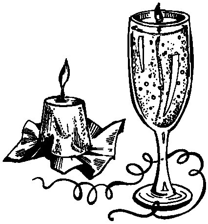 Трафарет для свадебных бокалов