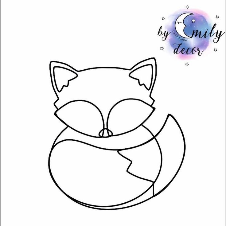 Трафарет для броши Лисенок