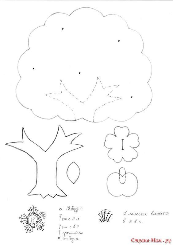 Выкройки для книжки из фетра