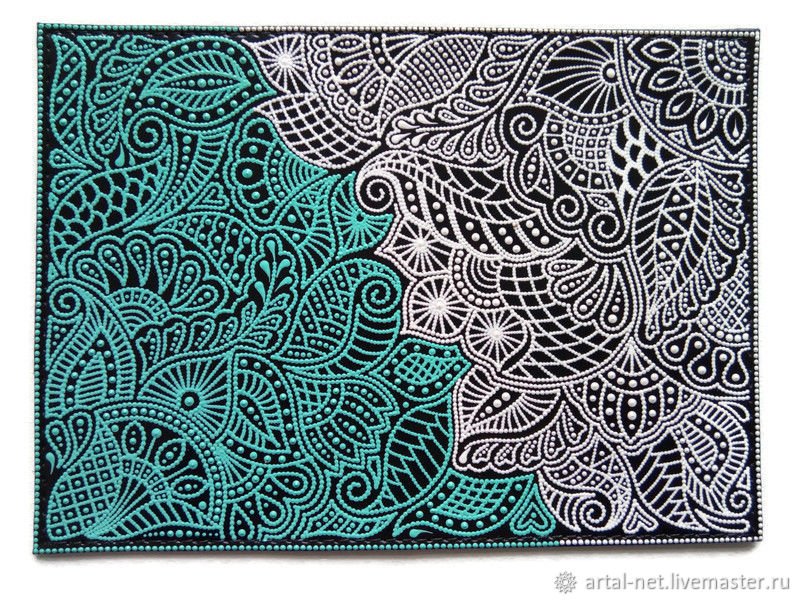 Точечная роспись обложки для паспорта трафареты