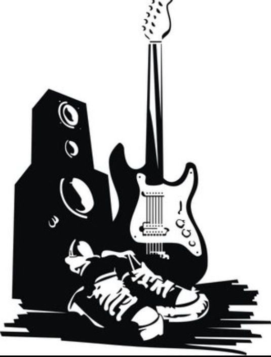 Гитара трафарет