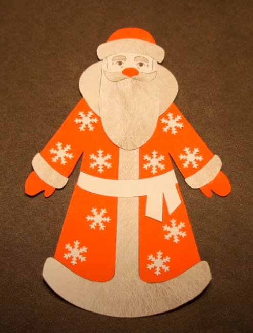 Дед Мороз из бумаги
