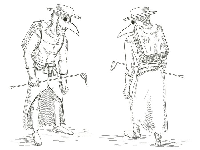 Раскраска SCP Чумной доктор