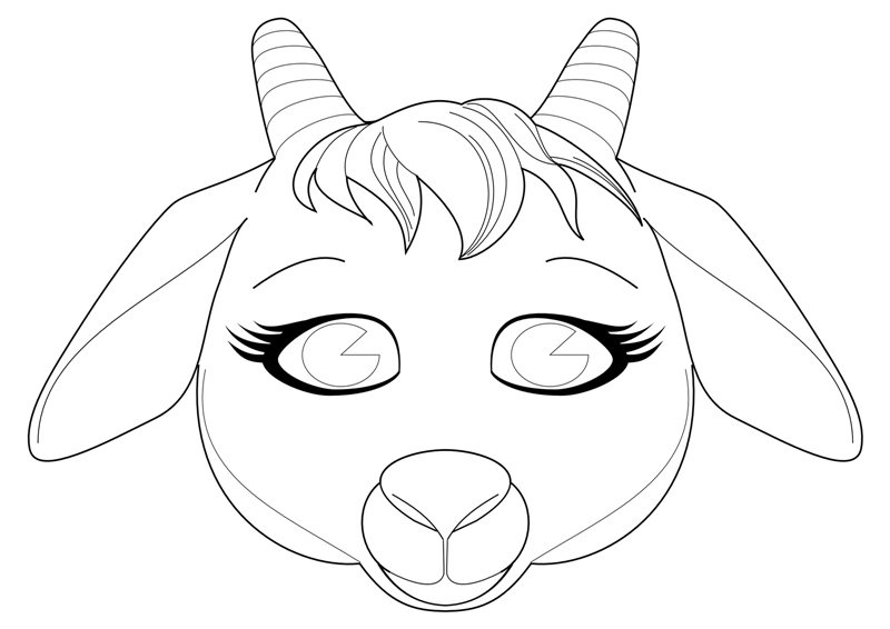 Маска козлёнка на голову