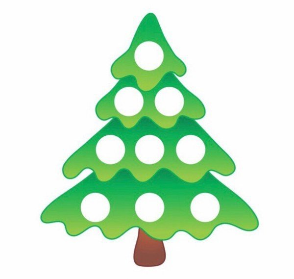 Елочка для рисования пальчиками