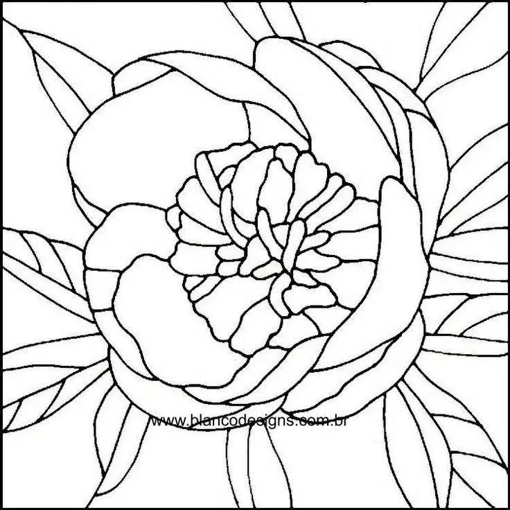 Витраж цветы