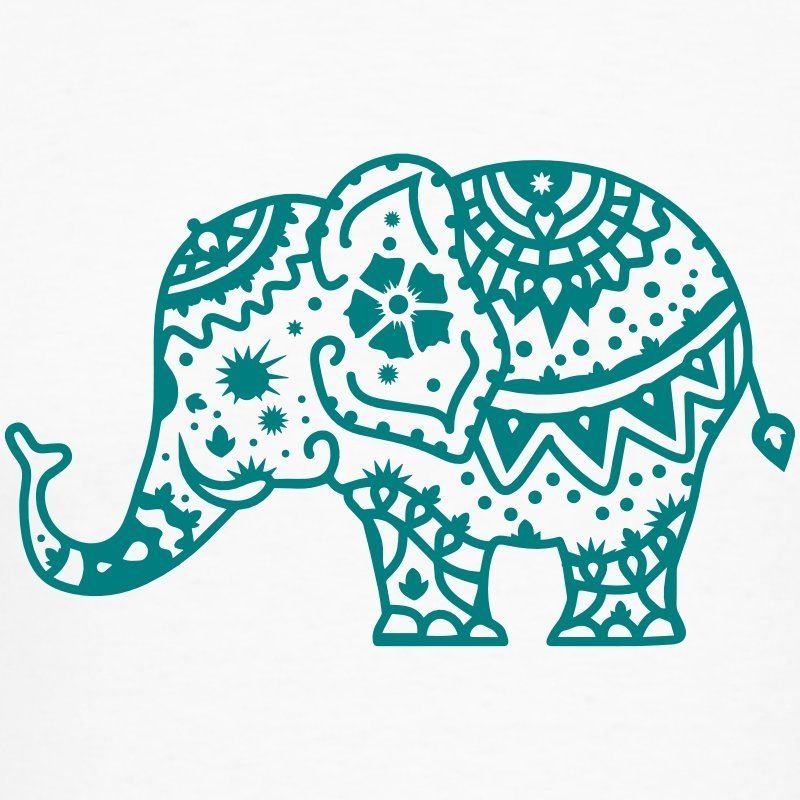Слон с узорами