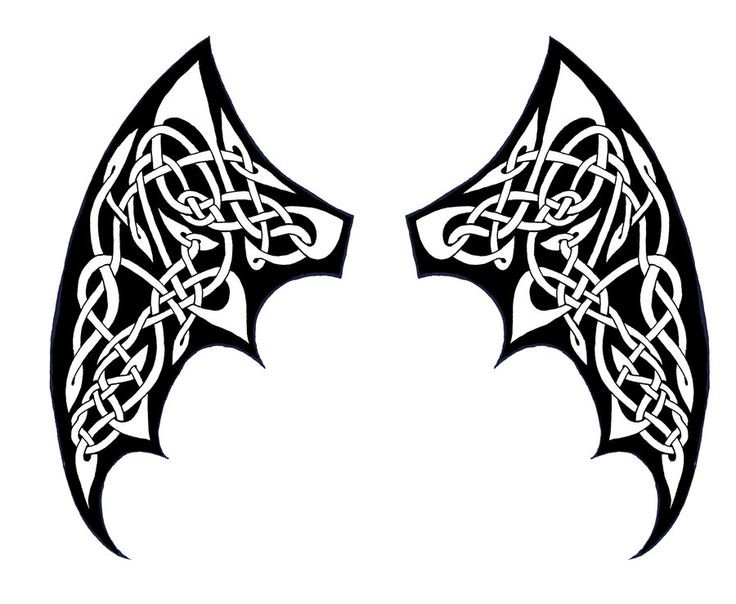 Крылья трафарет