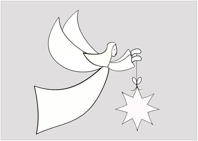 Ангелочки трафареты для вырезания