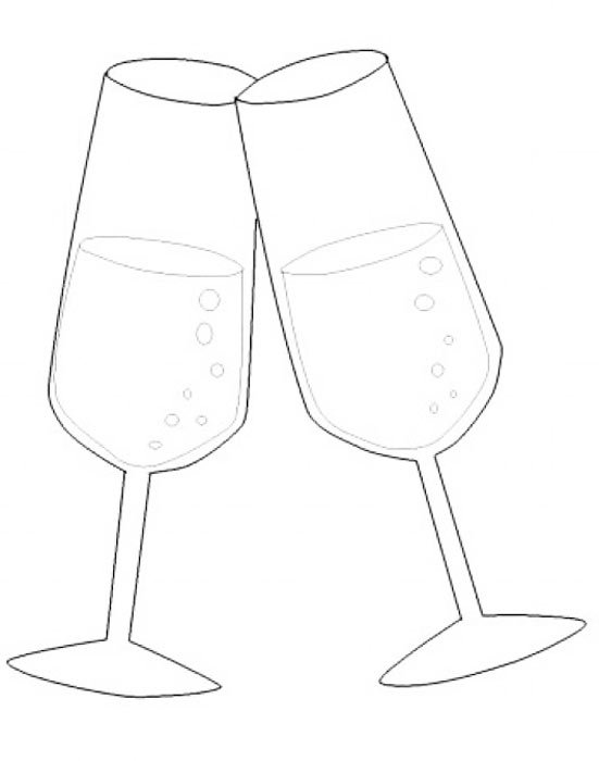 Бокал раскраска для детей