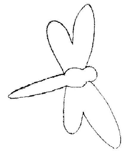 Трафарет Стрекоза для броши