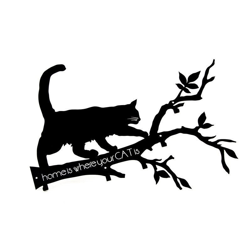 Силуэты кошек на стену