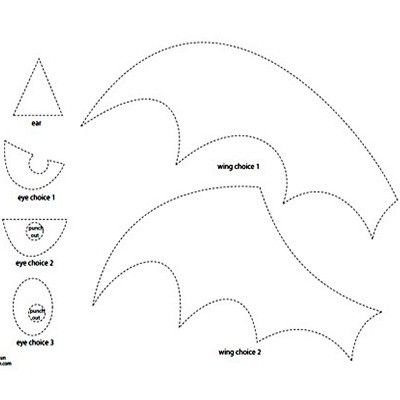 Выкройка крыльев летучей мыши