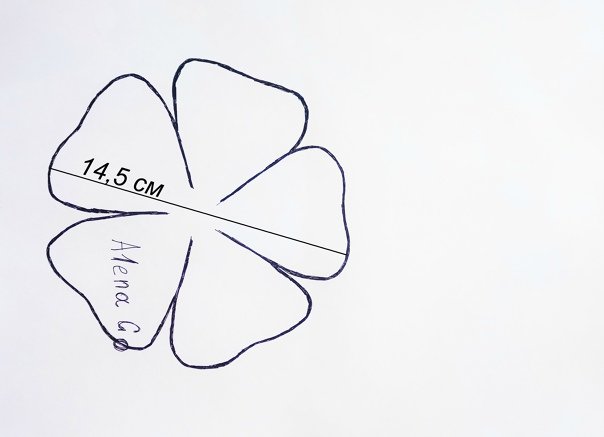 Лепесток розы трафарет