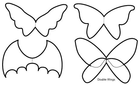 Выкройка крыльев бабочки