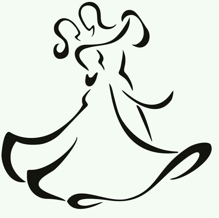 Контур девушки в платье