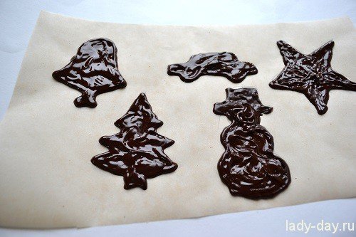 Елка из шоколада для украшения торта своими руками