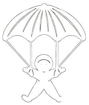 Парашютист трафарет для вырезания