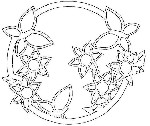 Вытынанки цветы