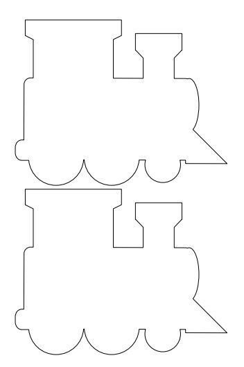 Пряничный поезд шаблон