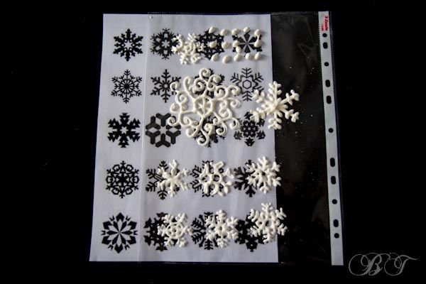 Снежинки из шоколада для украшения тортов