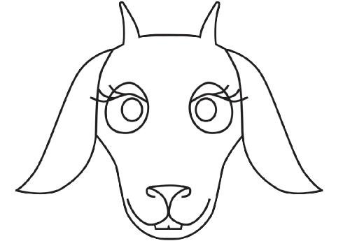 Маска козы раскраска