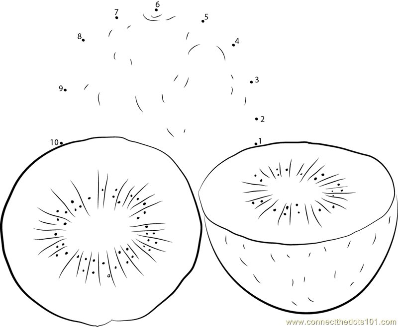 Киви картинка раскраска