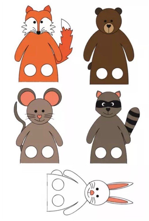 Бумажные пальчиковые куклы