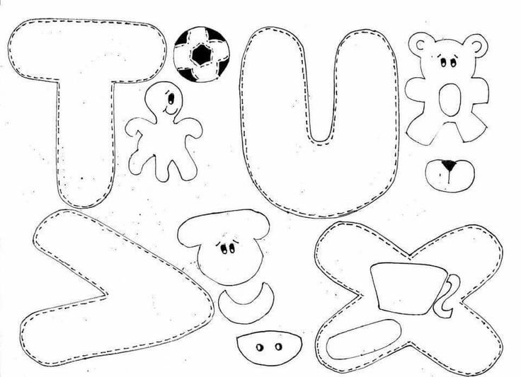 Буквы из фетра выкройки