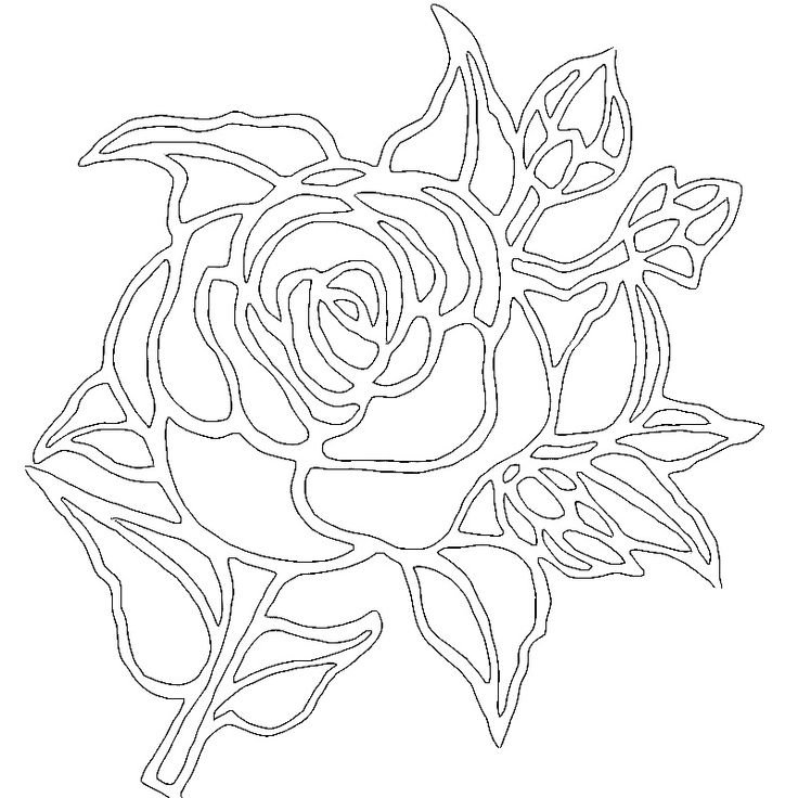 Цветы на окна трафареты